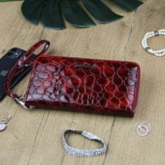 Gregorio Luxusní červená dámská kožená peněženka v dárkové