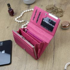 Gregorio Kožená růžovo-tyrkysová dámská peněženka v dárkové