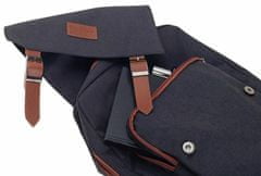 Rovicky Černý batoh s klopou pro notebook do 15,6 palce