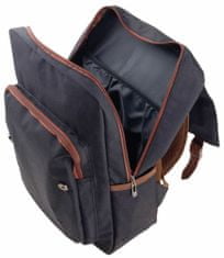 Rovicky Černý batoh s klopou pro notebook do 15,6 palce