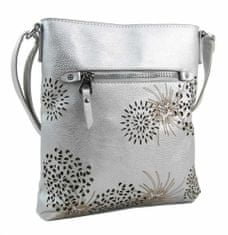 BELLA BELLY Crossbody dámská kabelka v květovaném designu stříbrná