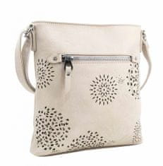 BELLA BELLY Crossbody dámská kabelka v květovaném designu krémová