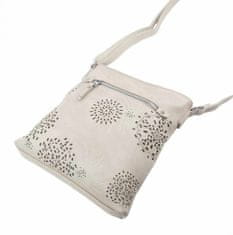 BELLA BELLY Crossbody dámská kabelka v květovaném designu krémová