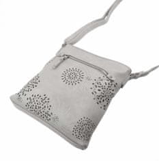 BELLA BELLY Crossbody dámská kabelka v květovaném designu světle šedá