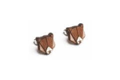 BeWooden Dámské dřevěné náušnice Bear Earrings