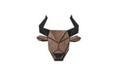 BeWooden Dřevěná brož s motivem býka Taurus Brooch