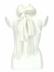 Cashmere Dámský letní jednobarevný šátek 180x90 cm bílá