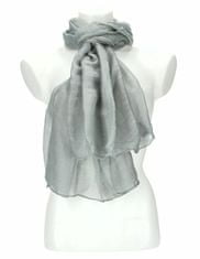 Cashmere Dámský letní jednobarevný šátek 180x90 cm šedá