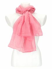 Cashmere Dámský letní jednobarevný šátek 180x90 cm fuchsiová růžová