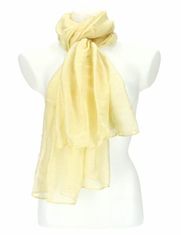 Cashmere Dámský letní jednobarevný šátek 180x90 cm krémová