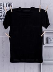 Kraftika Černé tričko s potiskem pro chlapce, velikost 164