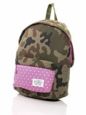 Kraftika Růžový kamufláž školní batoh