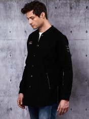 MECHANICH Pánská bunda s nášivkami černá, velikost xl