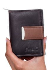 Lorenti Černá dámská peněženka s hnědým povrchem