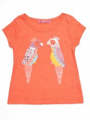 Kraftika Dětské korálové tričko s barevnými papoušky, velikost 74