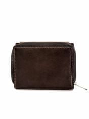 Lorenti Kožená černá peněženka s hnědým povrchem