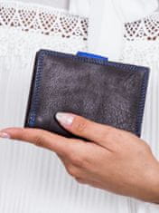 Lorenti Černá dámská peněženka s modrou povrchovou úpravou
