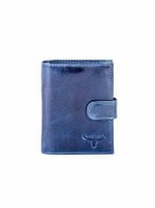 Buffalo Tmavě modrá kožená peněženka se zipem