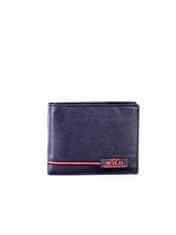 Wild Černá kožená peněženka s červenými vložkami