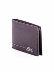 Wild Černá kožená peněženka se šedými vložkami