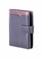 Wild Černá kožená peněženka s hnědou vložkou, 2016101380864