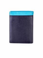 Wild Černá kožená peněženka s modrou vložkou, 2016101380840