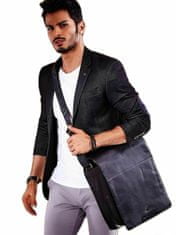 Wild Pánská černá kožená taška s klapkou, 2016101395936
