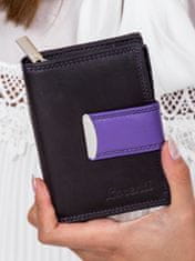 Lorenti Černá dámská peněženka s fialovým povrchem