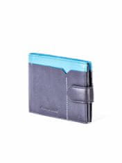 Wild Černá / modrá kožená peněženka s barevnou vložkou