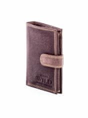 Buffalo Hnědá kožená pánská peněženka s reliéfním modulem