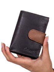 Lorenti Dámská peněženka černá s hnědým ventilem