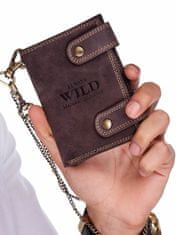 Wild Pánská peněženka tmavě hnědá kůže s rukojetí
