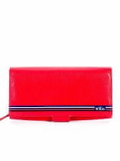 Wild Červená kožená peněženka s klapkou, 2016101381106