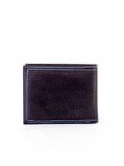 Cavaldi Pánská kožená peněženka černá s modrým lemem