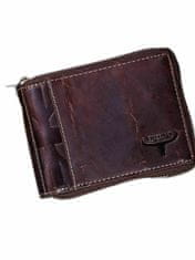 Buffalo Pánská hnědá kožená peněženka s reliéfem