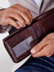 Buffalo Pánská hnědá kožená peněženka s reliéfem