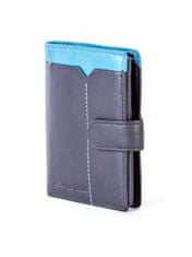 Wild Kožená černá peněženka s modrou vložkou