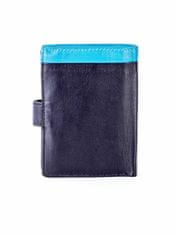 Wild Kožená černá peněženka s modrou vložkou