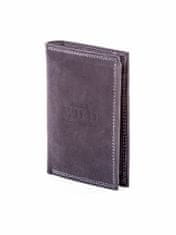 Wild Černá kožená peněženka s reliéfem, 2016101381298