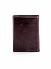 Wild Hnědá kožená peněženka s reliéfním písmem, 2016101380055