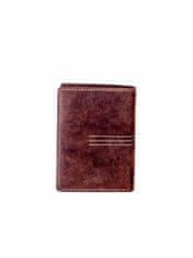 Buffalo Hnědá kožená peněženka s reliéfním logem, 2016101363850