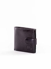 CEDAR Malá černá kožená pánská peněženka se zipem