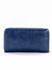 CEDAR Tmavě modrá podlouhlá peněženka se zipem s mašlí