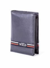 Wild Kožená peněženka s barevným modulem černá