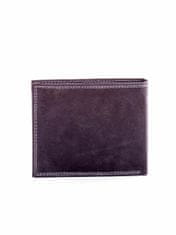 Wild Pánská černá kožená peněženka se šitím, 2016101380383