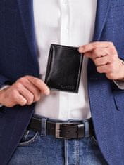 CEDAR Černá vertikální kožená peněženka