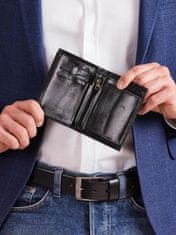 CEDAR Černá vertikální kožená peněženka