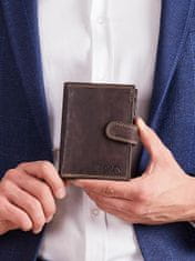 CEDAR Kožená pánská peněženka s přezkou hnědá