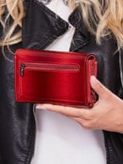CEDAR Červená lakovaná dámská peněženka z pravé kůže