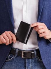 CEDAR Měkká kožená pánská peněženka černá